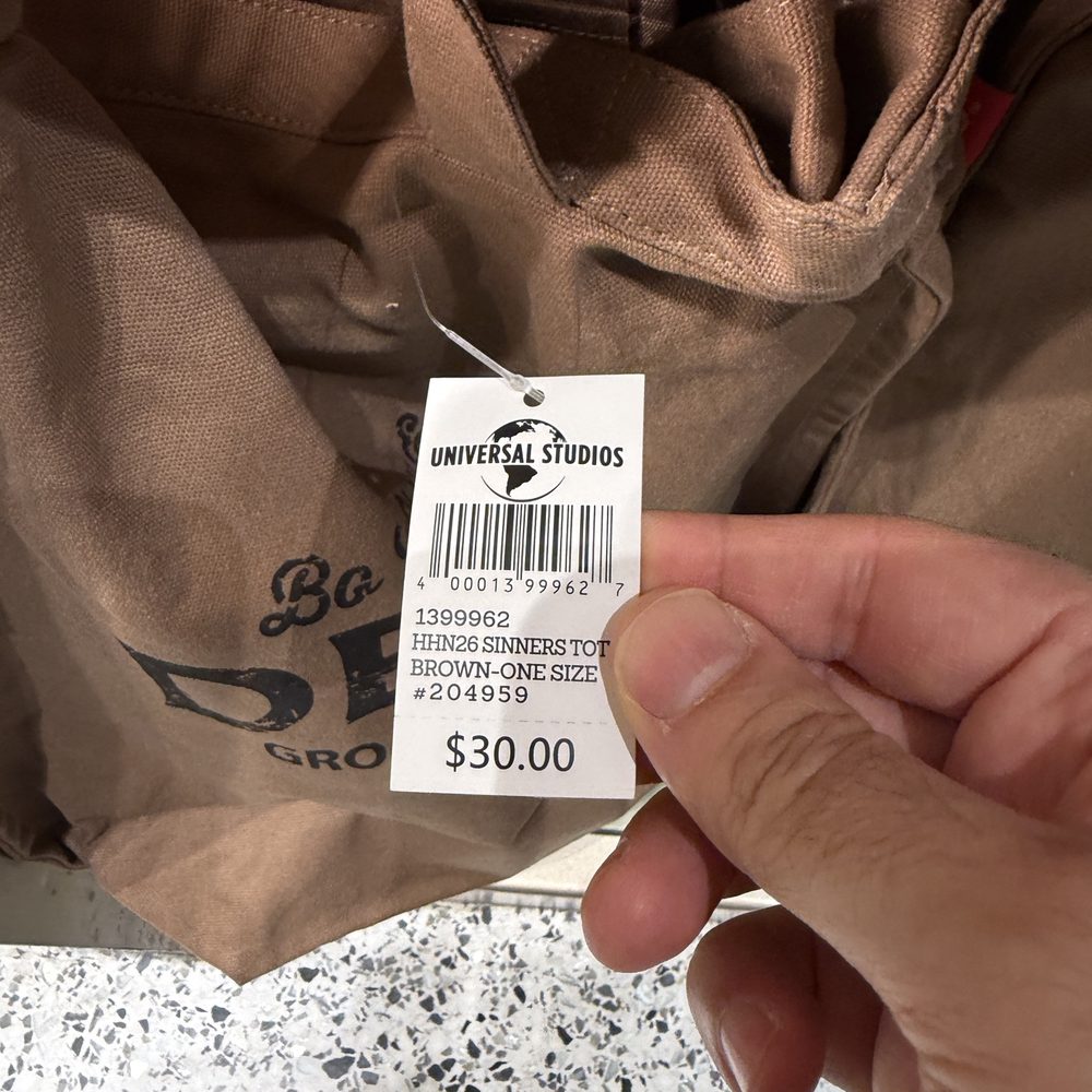 price tag with barcode, Brown/One Size