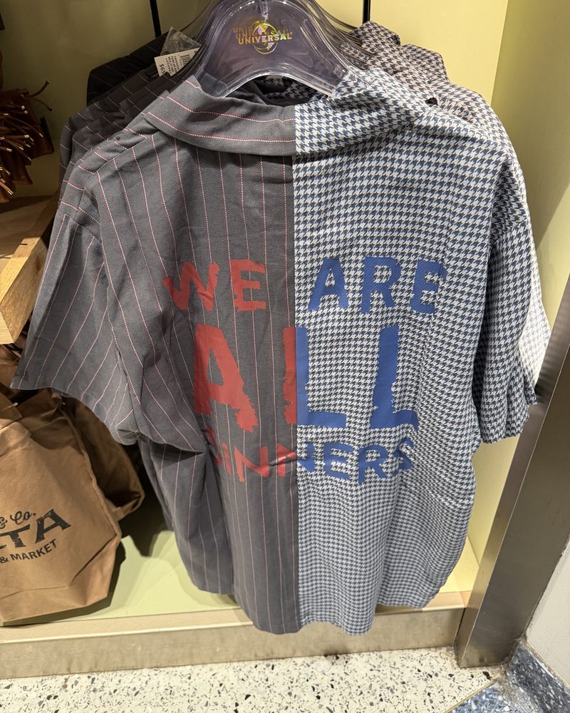 shirt back, We Are All Sinners split design