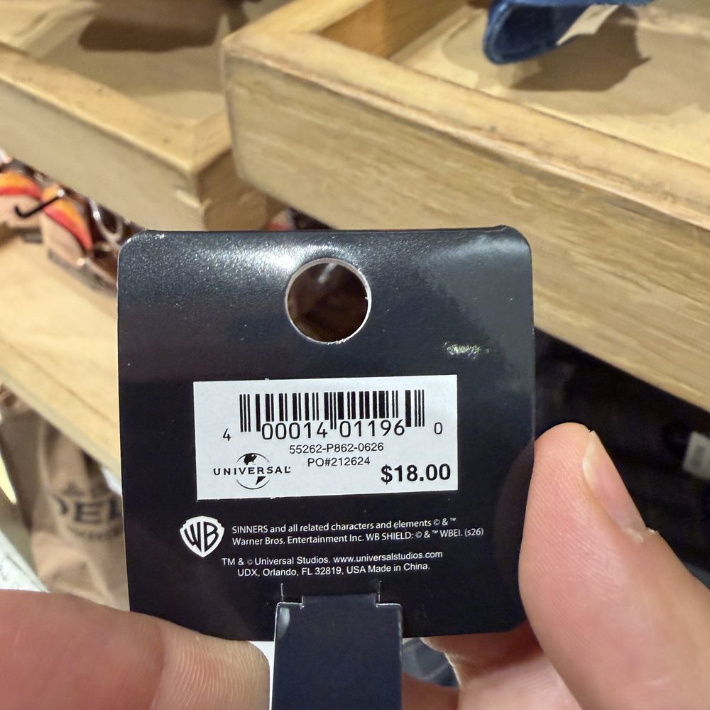 card back with barcode sticker