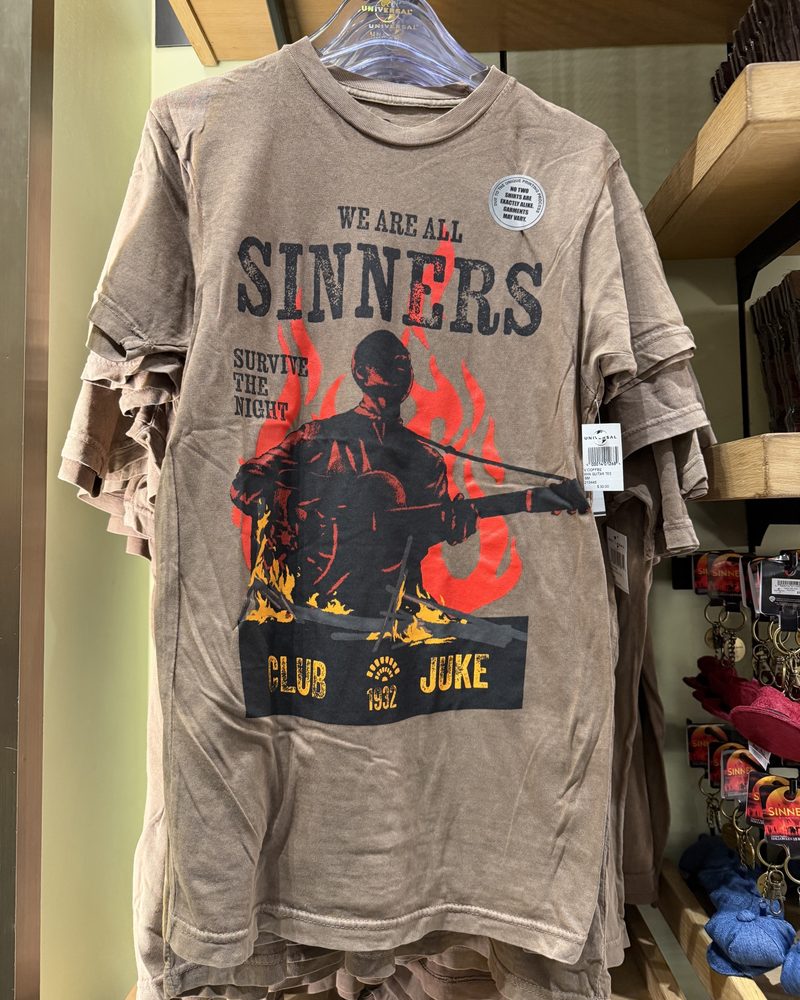 shirt front, We Are All Sinners graphic