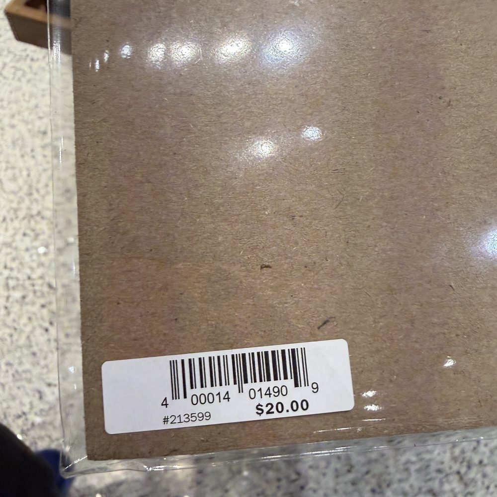 back with price sticker